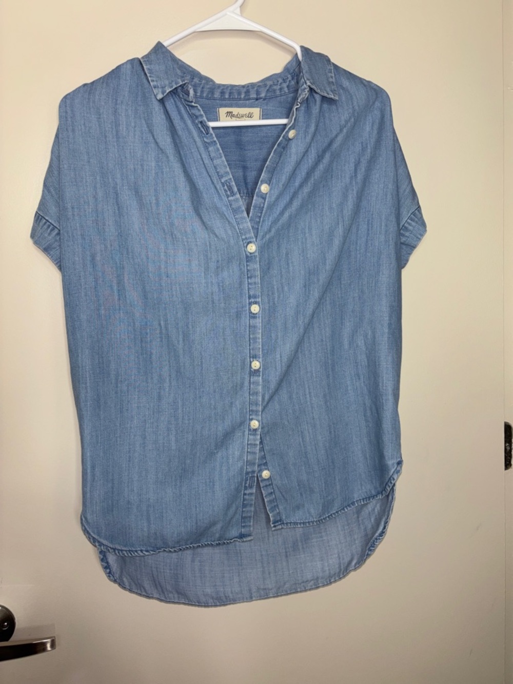 Madewell Light Blue Chambray Button-Up Shirt Size XXS Sleeveless